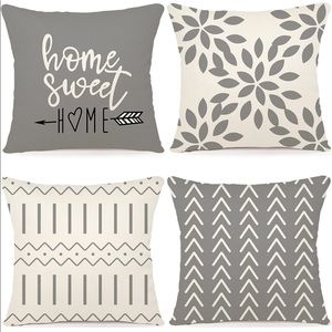 Pillow-Yama-Gray: Pillow cover set of 4